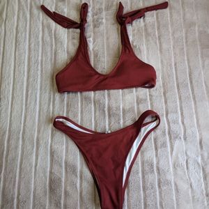 Red Zaful bikini set